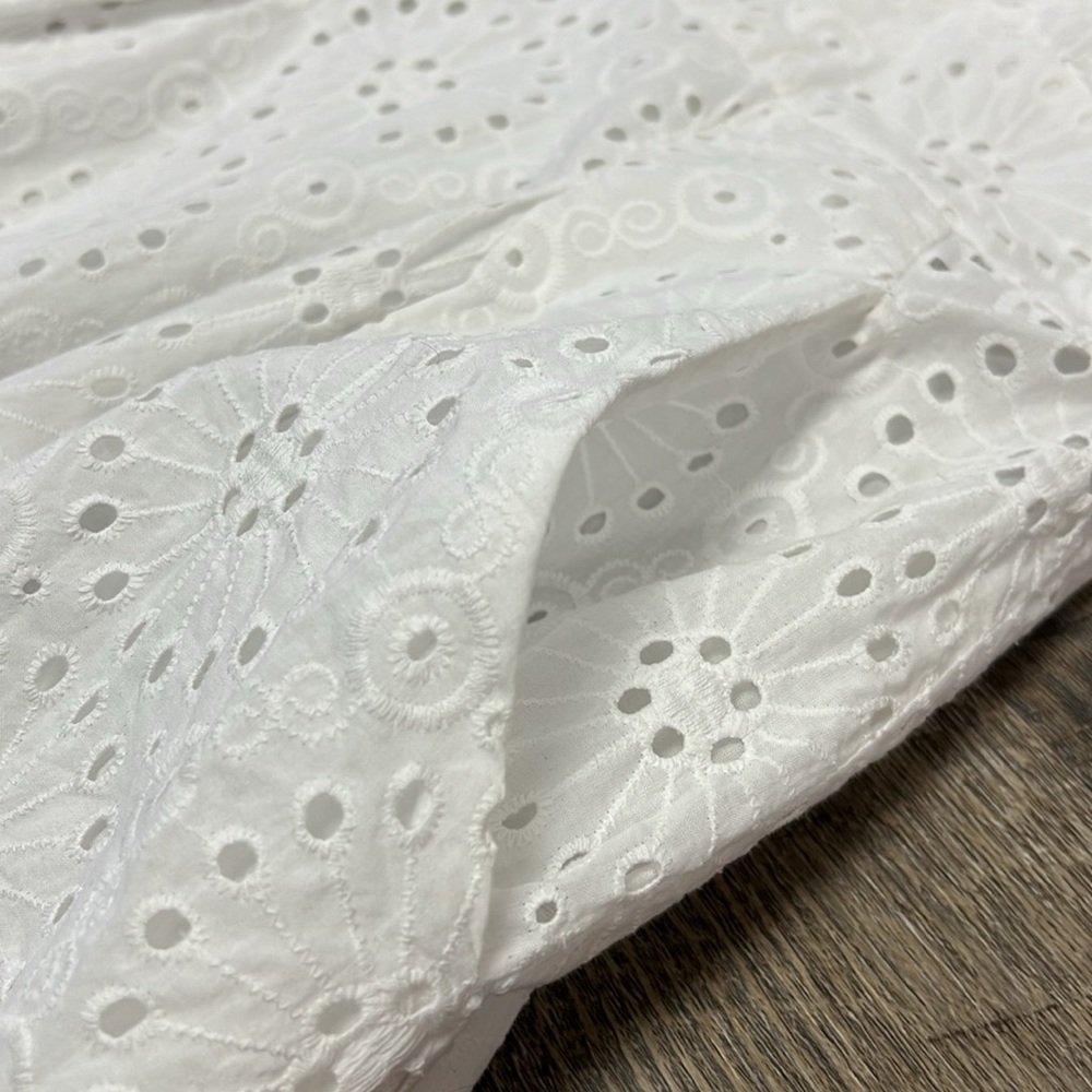 SOLD IN STORE Michael Kors Women’s Sleeveless White Eyelet Dress Size 6 - Picture 10 of 11